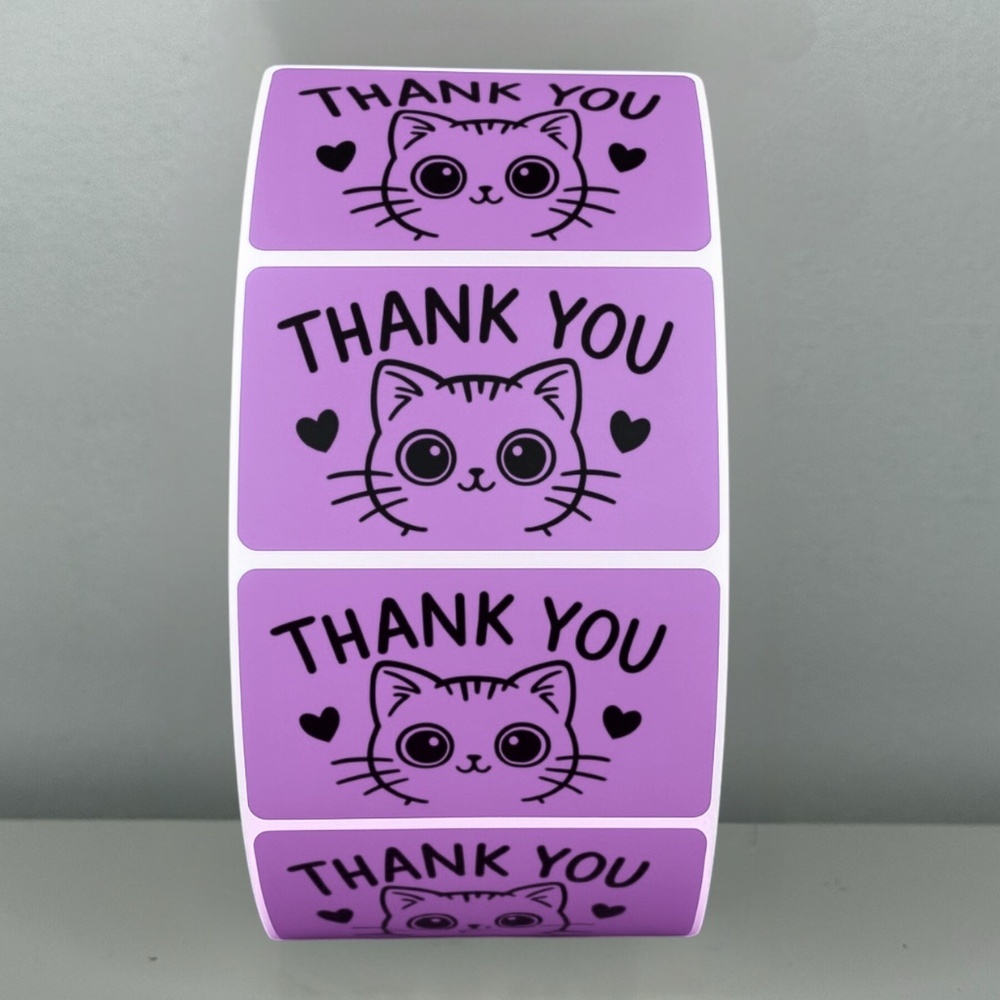 Thank You Cat Stickers – Cute Packaging Labels for Small Business Orders 2" - Picture 5 of 11